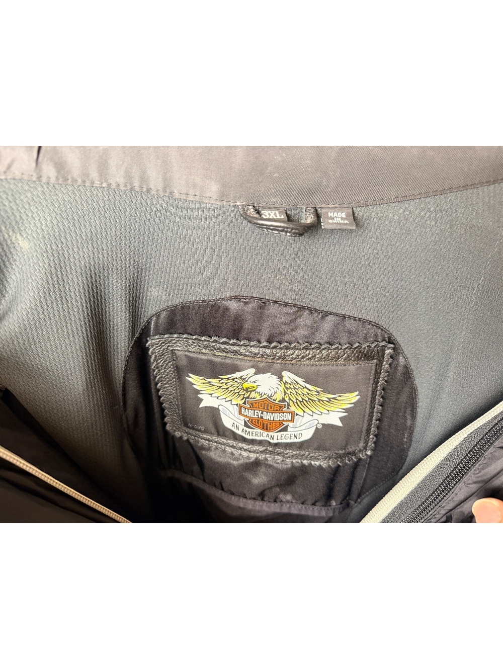 Harley-Davidson FXRG Black Leather Moto Jacket Mens 3X XXXL - Picture 7 of 8